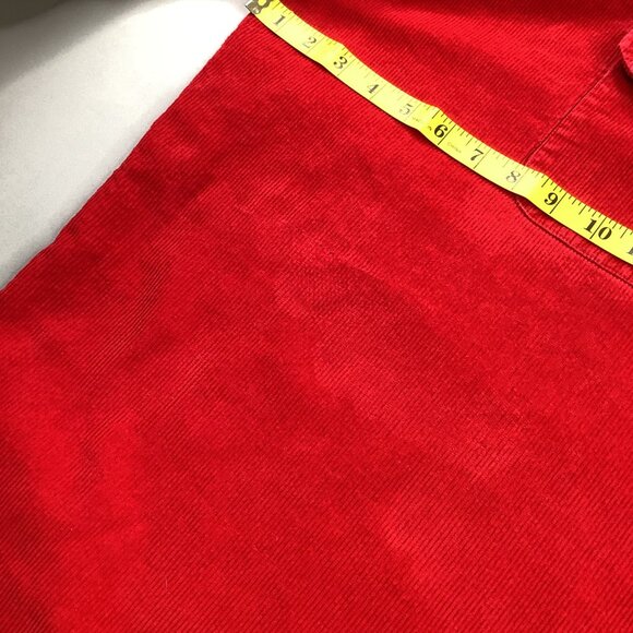 Vintage Marlboro Unlimited Red Corduroy Pullover Shirt XXL With Zipper & Chest P - Picture 4 of 8